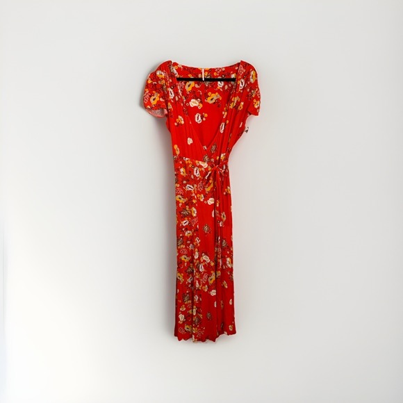 Free‎ People Jess Wrap Floral Maxi  Dress Women size Small Boho - Picture 2 of 7